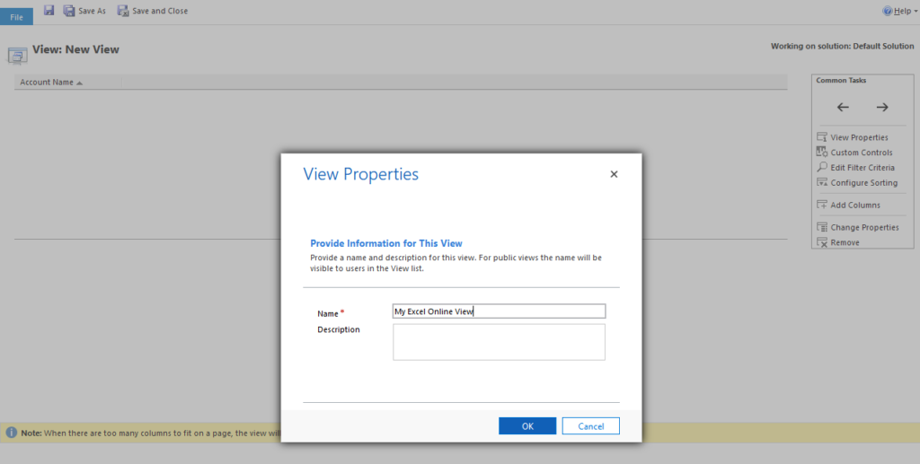 Updating records using Excel Online in Microsoft Dynamics CRM