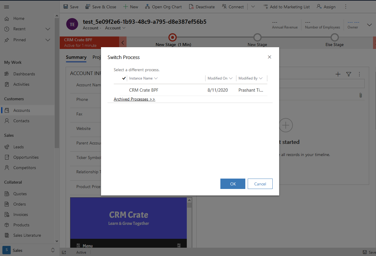 How to create a Business Process Flow in CRM? CRM Crate