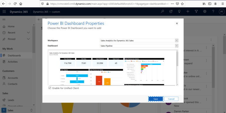 How to add Power BI dashboard in Dynamics 365 CRM? - CRM Crate