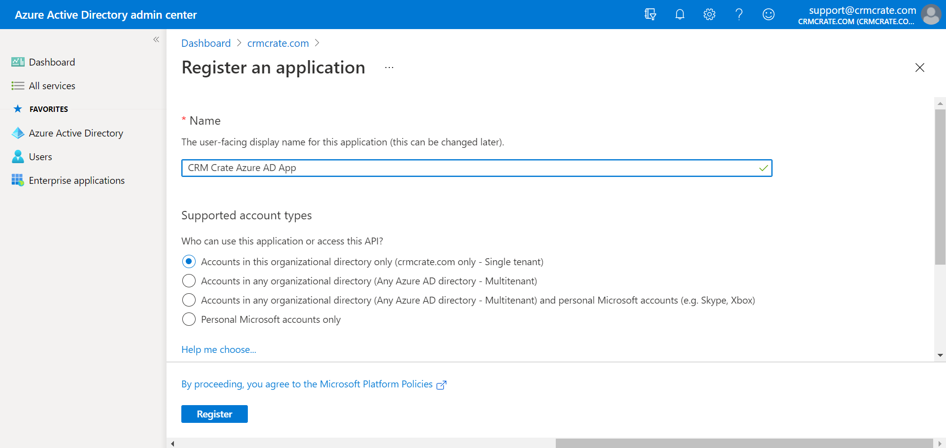 Create an Application User in Microsoft Dynamics 365 CRM - CRM Crate
