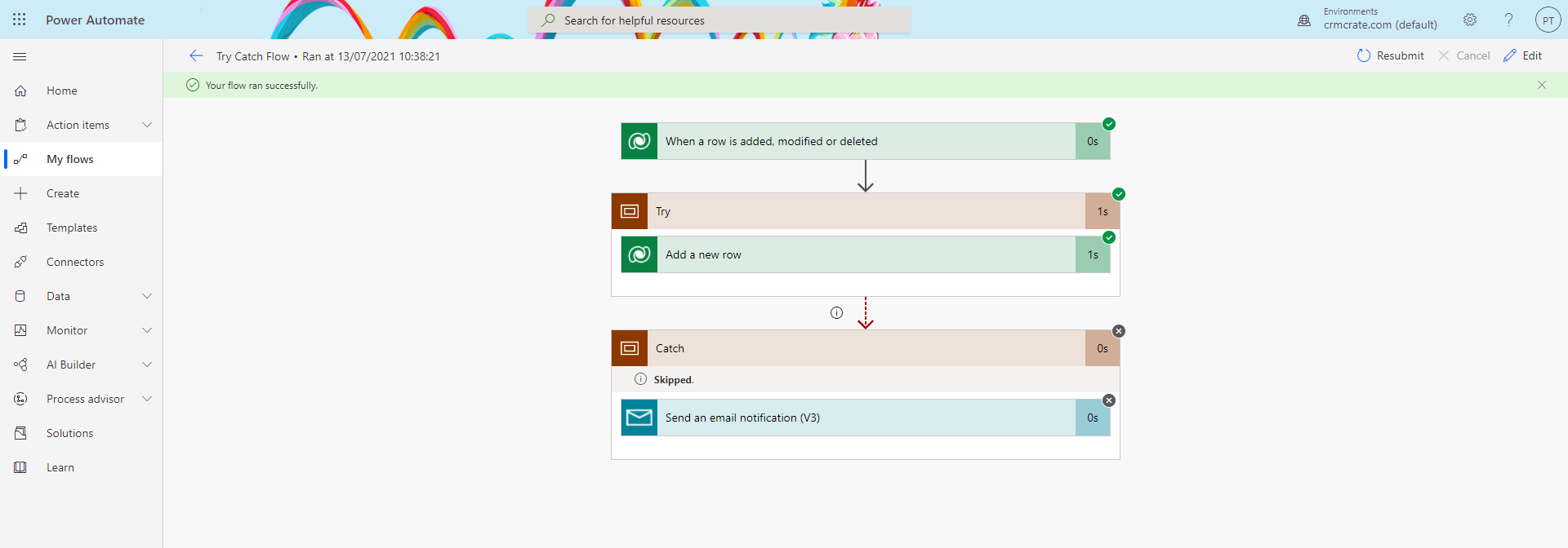 Understanding & implementing the Try & Catch in the Power Automate ...