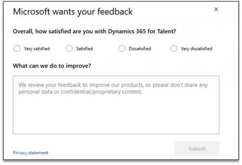 Collect feedback from users of Model-Driven Apps using the App Rating feature.